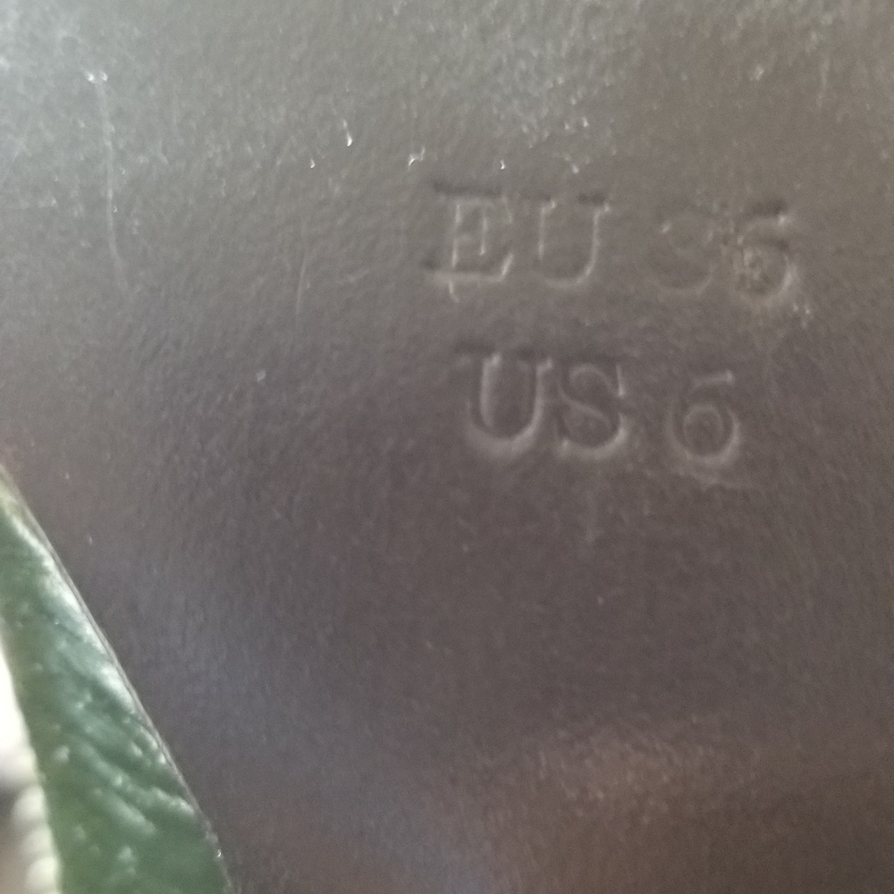 Olinda Olive Green Leather Pump Size 6M - Picture 5 of 5